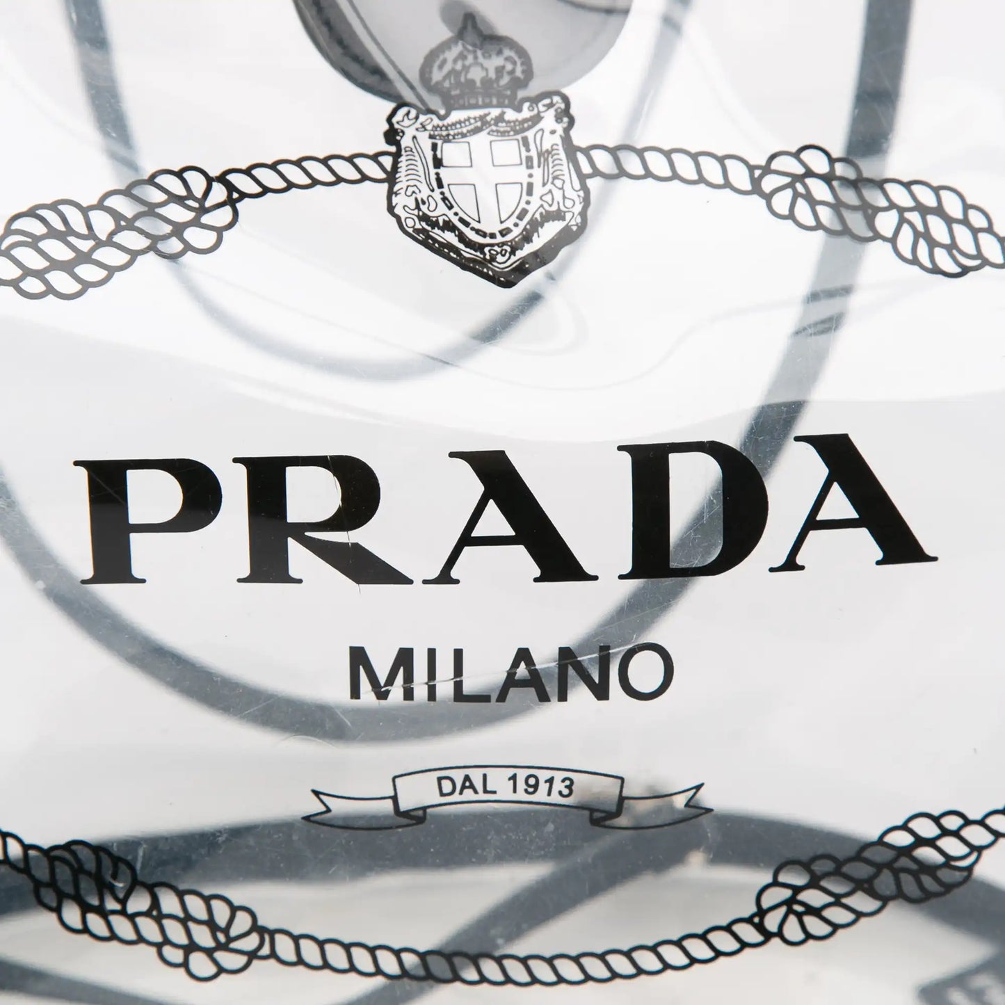 Prada PVC Canapa Logo Shopper Tote