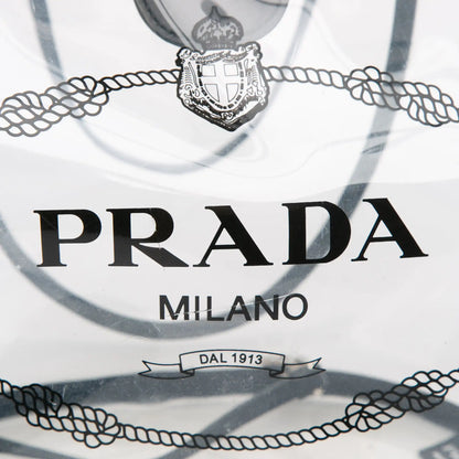 Prada PVC Canapa Logo Shopper Tote