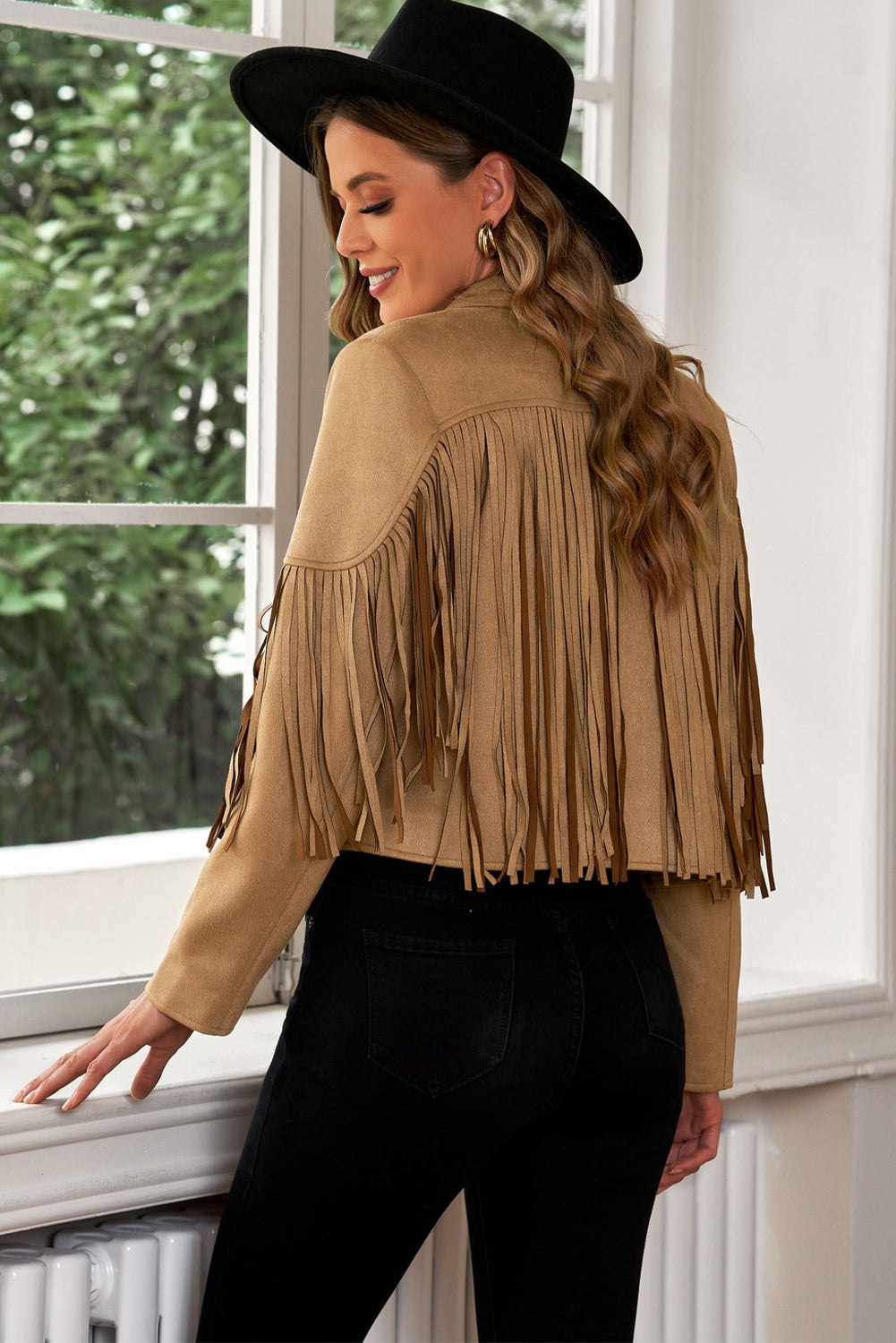She Wears Glory “Set Apart” Fringe Trim Cropped Blazer - She Wears Glory Beverly Hills