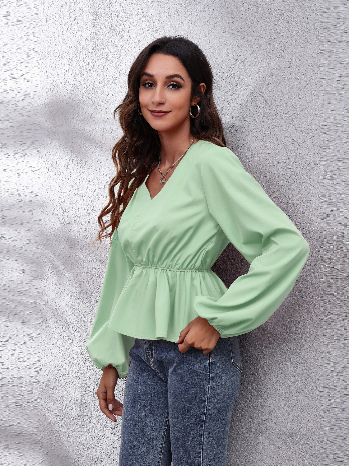She Wears Glory™ — Crowned in Grace Peplum Blouse - She Wears Glory Beverly Hills