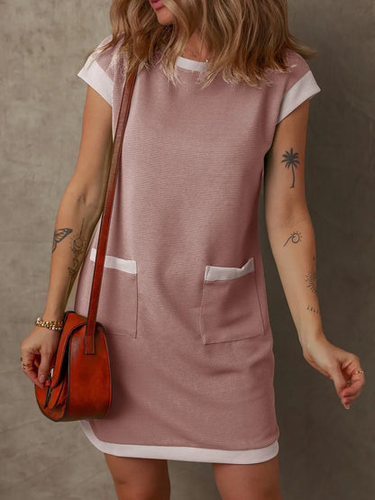 She Wears Glory™ Cap Sleeve Pocket Dress – Simple in Form, Royal in Purpose - She Wears Glory Beverly Hills
