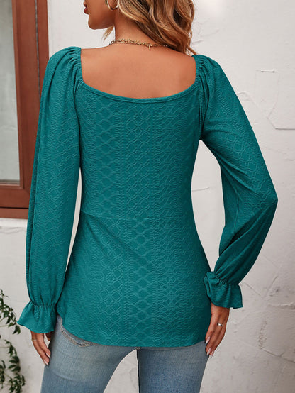She Wears Glory™ — Mandy Tie-Front Blouse - She Wears Glory Beverly Hills