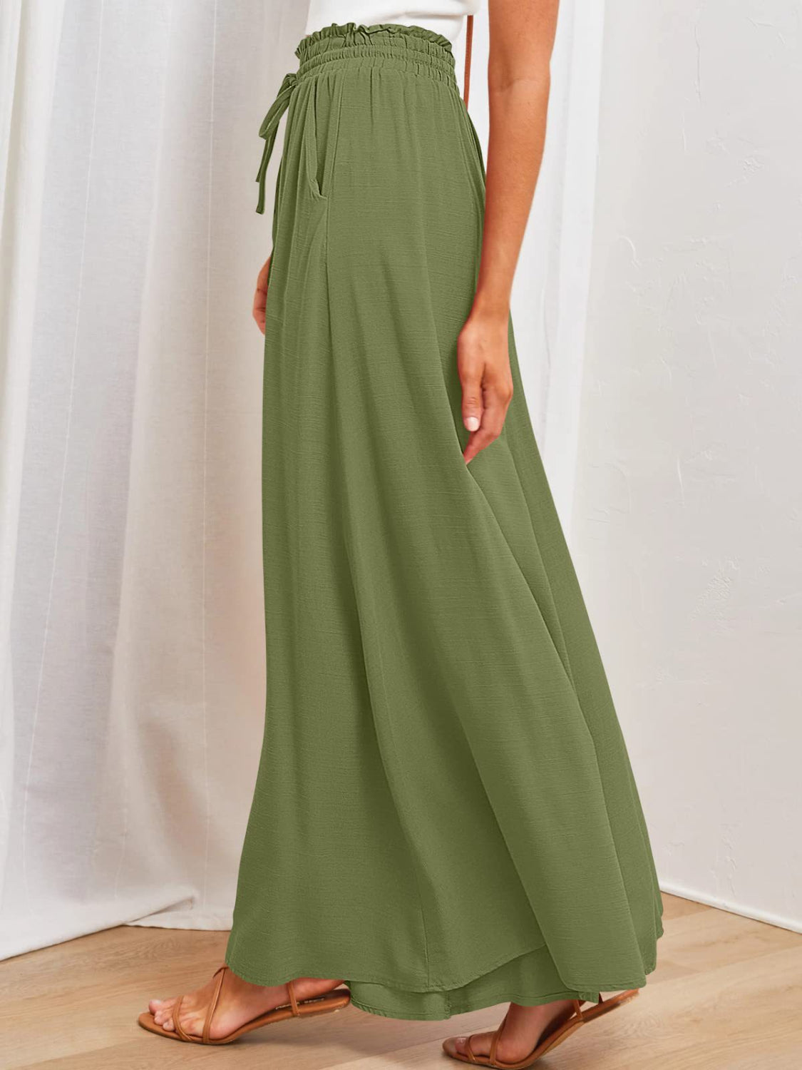 She Wears Glory™ “Grace in Motion” Wide Leg Pants with Pockets - She Wears Glory Beverly Hills