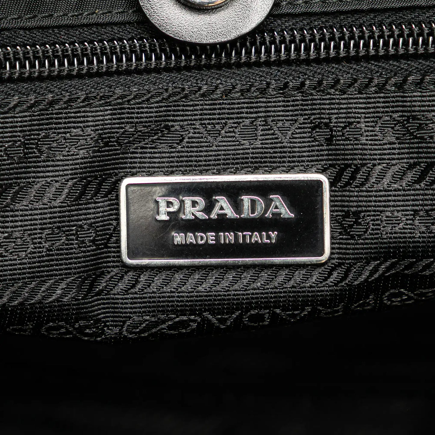 Prada Tessuto Double Pocket Drawstring Shopping Tote