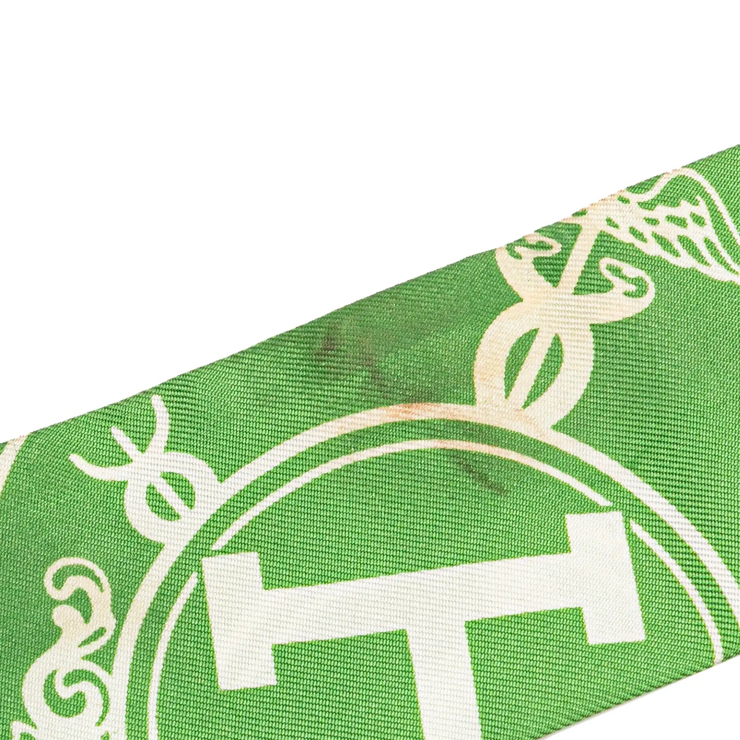 Hermès Ex Libris Twisty Silk Twilly Scarf