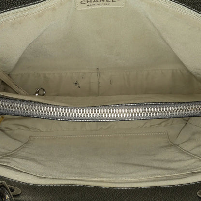 Chanel Metallic Caviar Grand Shopping Tote