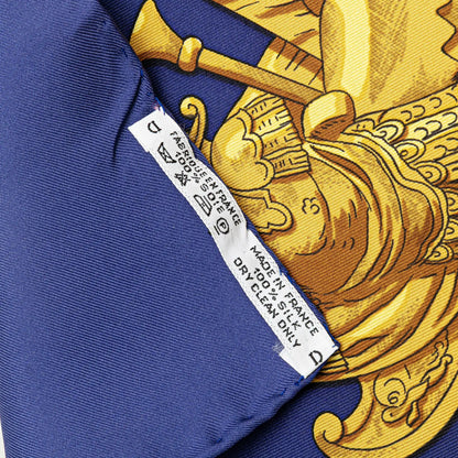 Hermès Marine et Cavalerie Silk Scarf