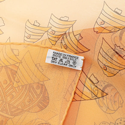 Hermès Recontre Oceane Chiffon Silk Scarf