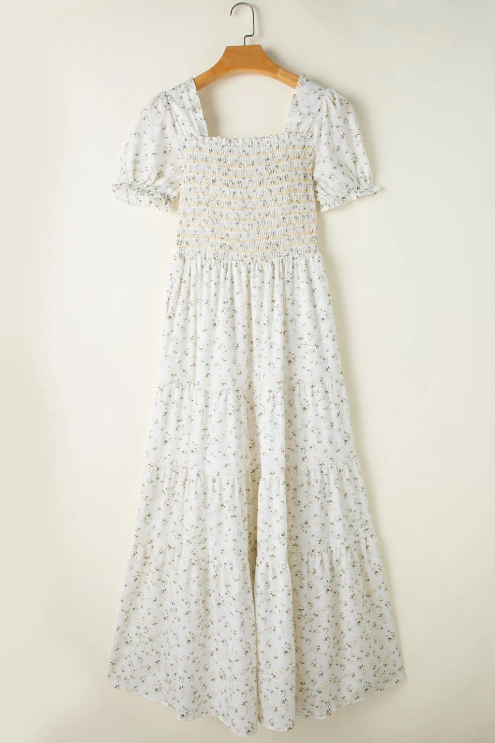 She Wears Glory™ Floral Puff Sleeve Maxi Dress – Blooming in Grace, Rooted in Reverence - She Wears Glory Beverly Hills