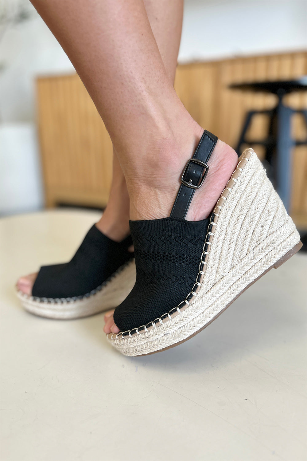 She Wears Glory™ — Esther’s Elevation Peep Toe High Heel Sandals - She Wears Glory Beverly Hills