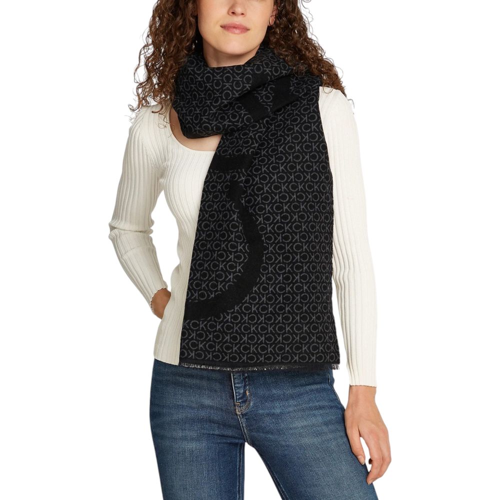 Calvin Klein Bicolor Marabou Scarf