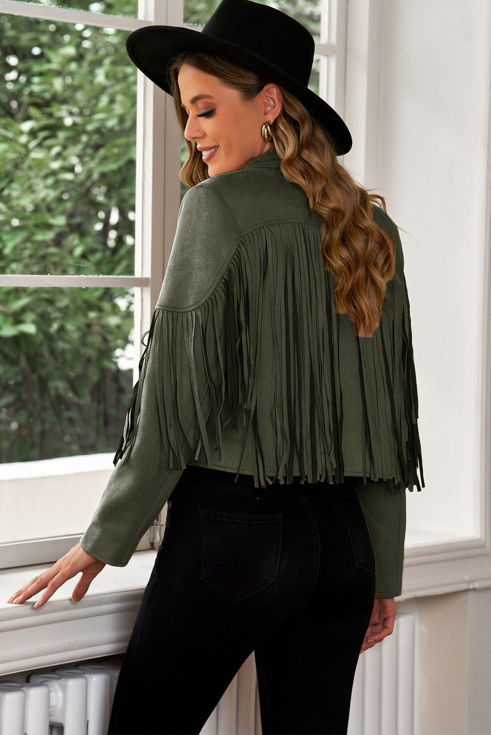 She Wears Glory “Set Apart” Fringe Trim Cropped Blazer - She Wears Glory Beverly Hills