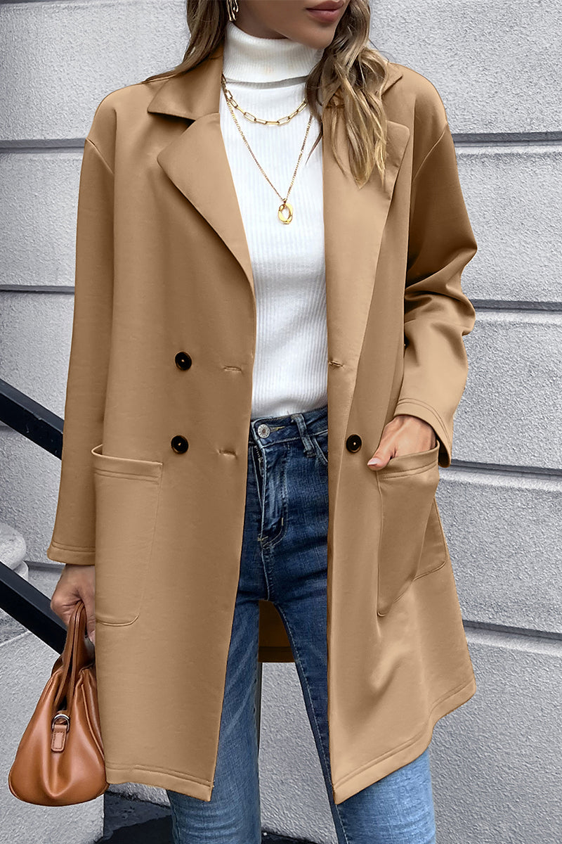 She Wears Glory “Seated in Authority” Double-Breasted Lapel Blazer - She Wears Glory Beverly Hills