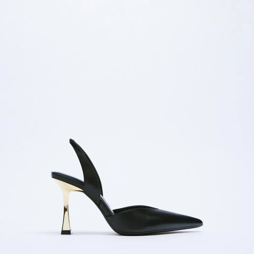 She Wears Glory™ Leather Point Toe Stiletto Heel Pumps - She Wears Glory Beverly Hills