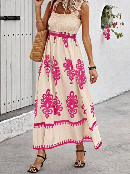 She Wears Glory “Clothed in Praise” Smocked Wide Strap Maxi Dress - She Wears Glory Beverly Hills
