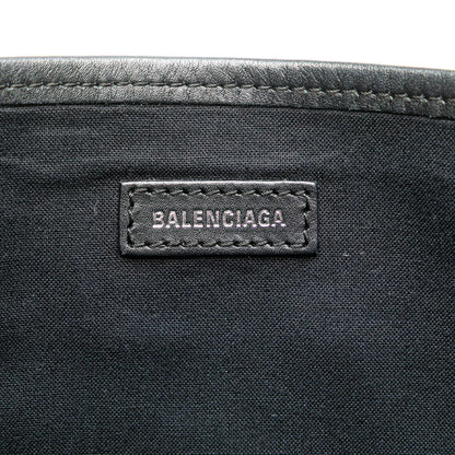 Balenciaga Coated Canvas Logo Navy Cabas Tote S