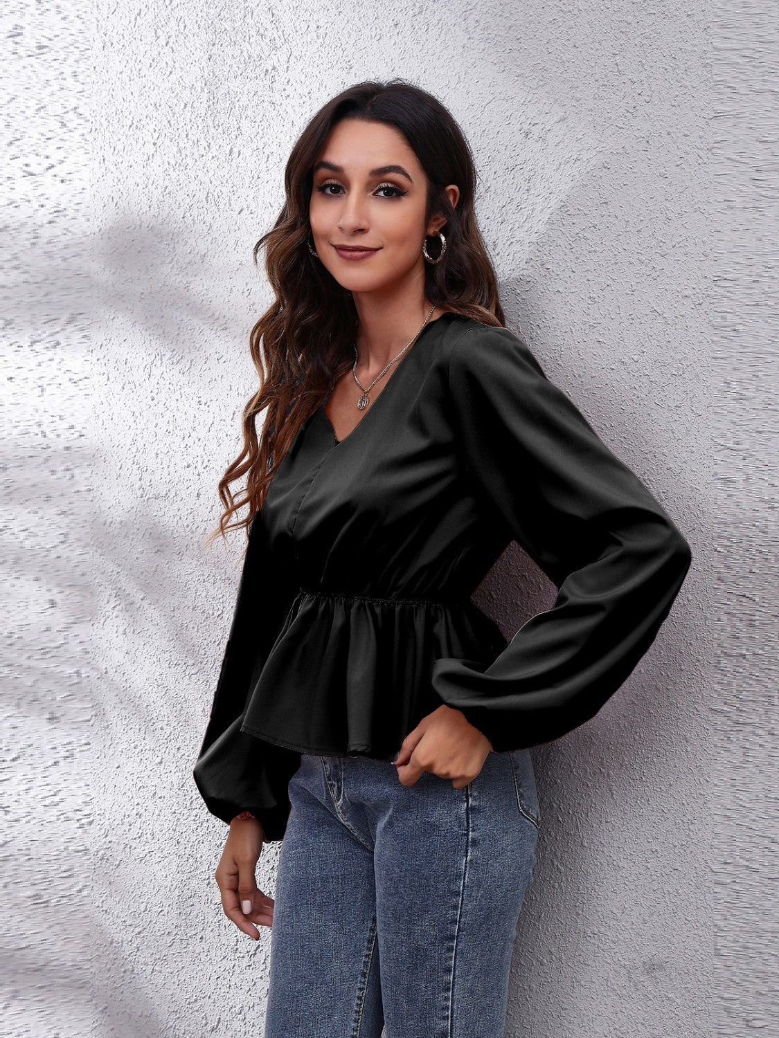 She Wears Glory™ — Crowned in Grace Peplum Blouse - She Wears Glory Beverly Hills