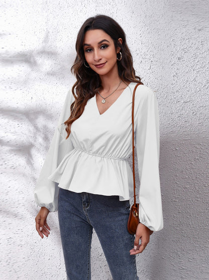 She Wears Glory™ — Crowned in Grace Peplum Blouse - She Wears Glory Beverly Hills