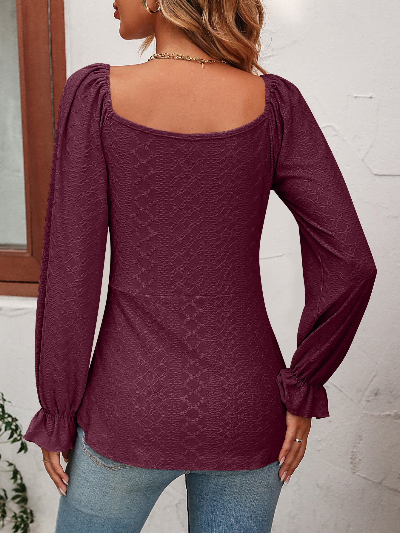 She Wears Glory™ — Mandy Tie-Front Blouse - She Wears Glory Beverly Hills
