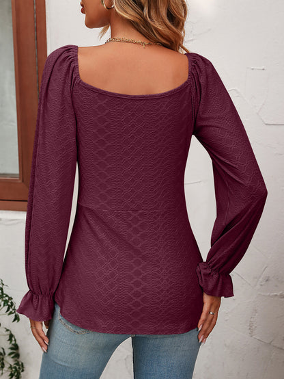 She Wears Glory™ — Mandy Tie-Front Blouse - She Wears Glory Beverly Hills