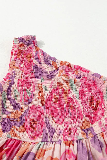 She Wears Glory “Heaven’s Embrace” One-Shoulder Floral Maxi Dress - She Wears Glory Beverly Hills