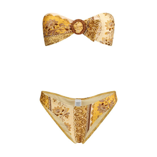 Zimmermann Yellow Lycra Bikini