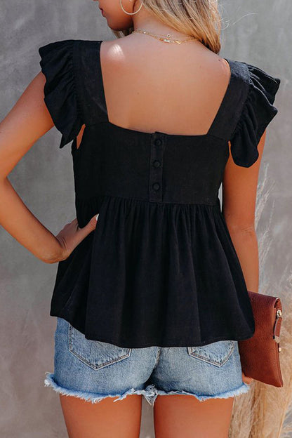 She Wears Glory™ — Crowned in Grace Ruffle Blouse - She Wears Glory Beverly Hills