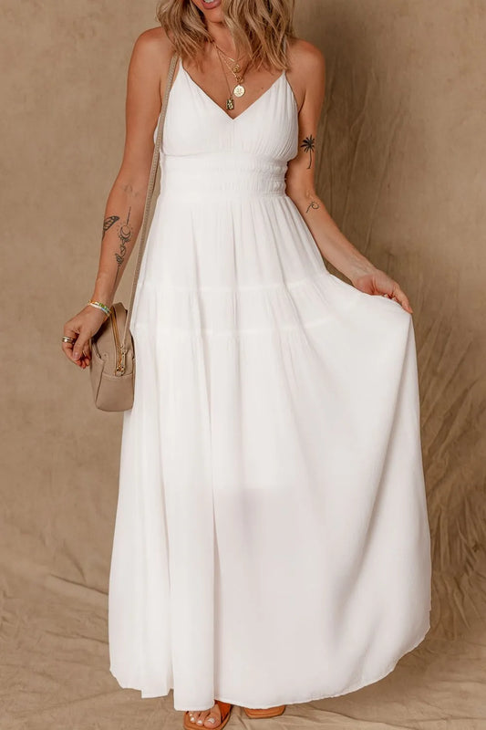 She Wears Glory™ High Waist Cami Dress – Light in Form, Rooted in Grace - She Wears Glory Beverly Hills