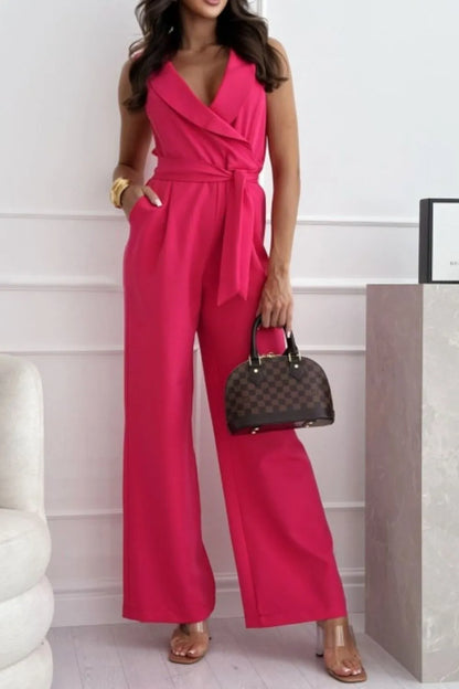 She Wears Glory™ Sleeveless Wide Leg Jumpsuit - She Wears Glory Beverly Hills