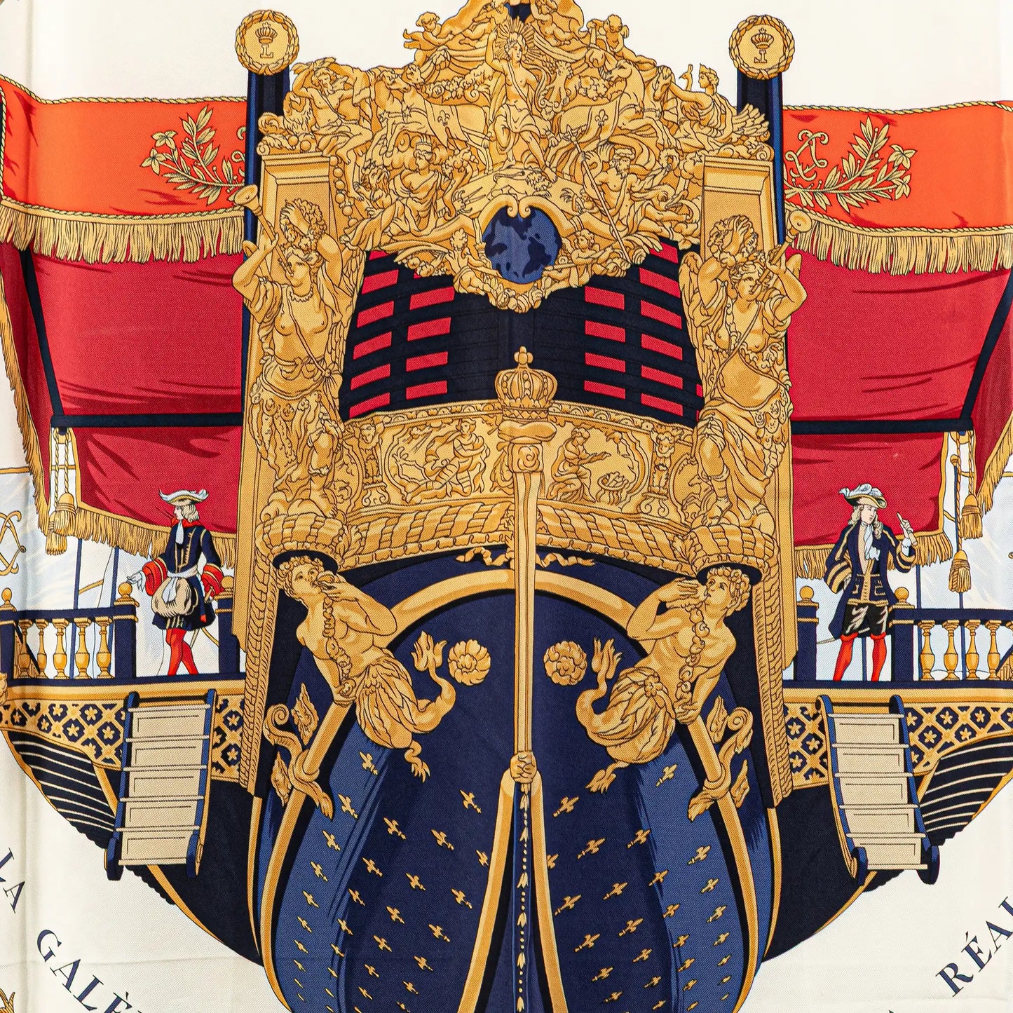 Hermès Vue Du Carosse De La Galere La Reale Silk Scarf