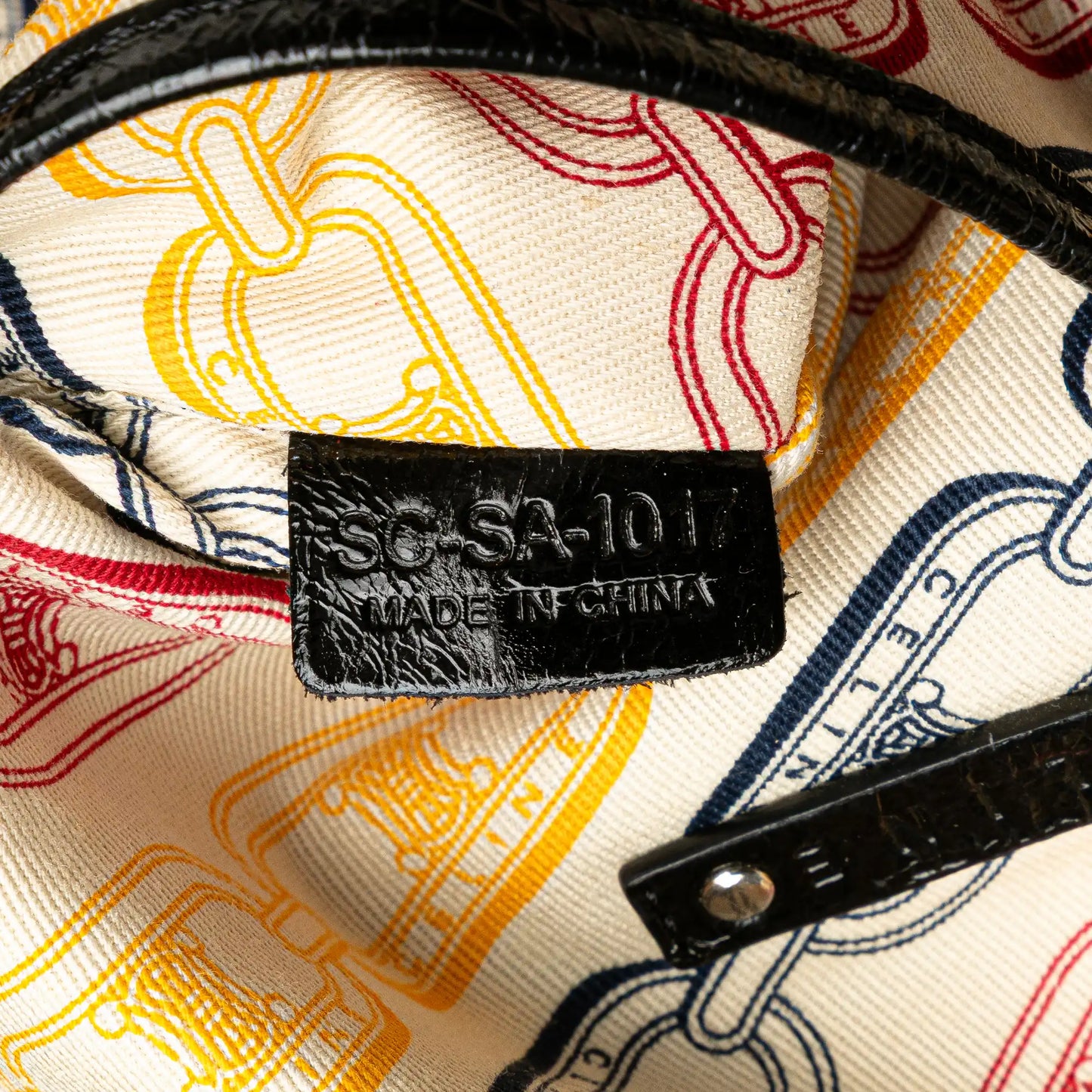 Celine Crinkled Patent Macadam Tote