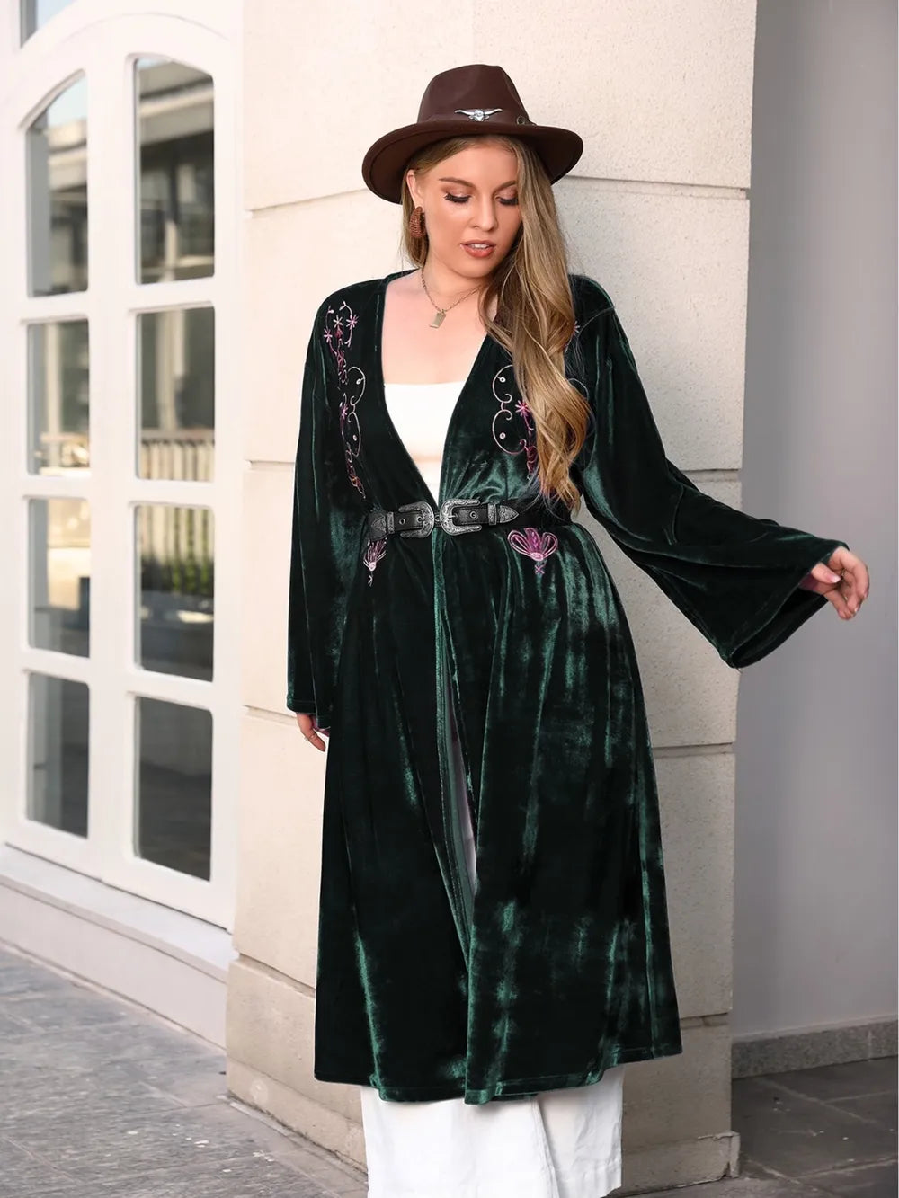 She Wears Glory™ Covered in Grace Plus Size Printed Cardigan - She Wears Glory Beverly Hills