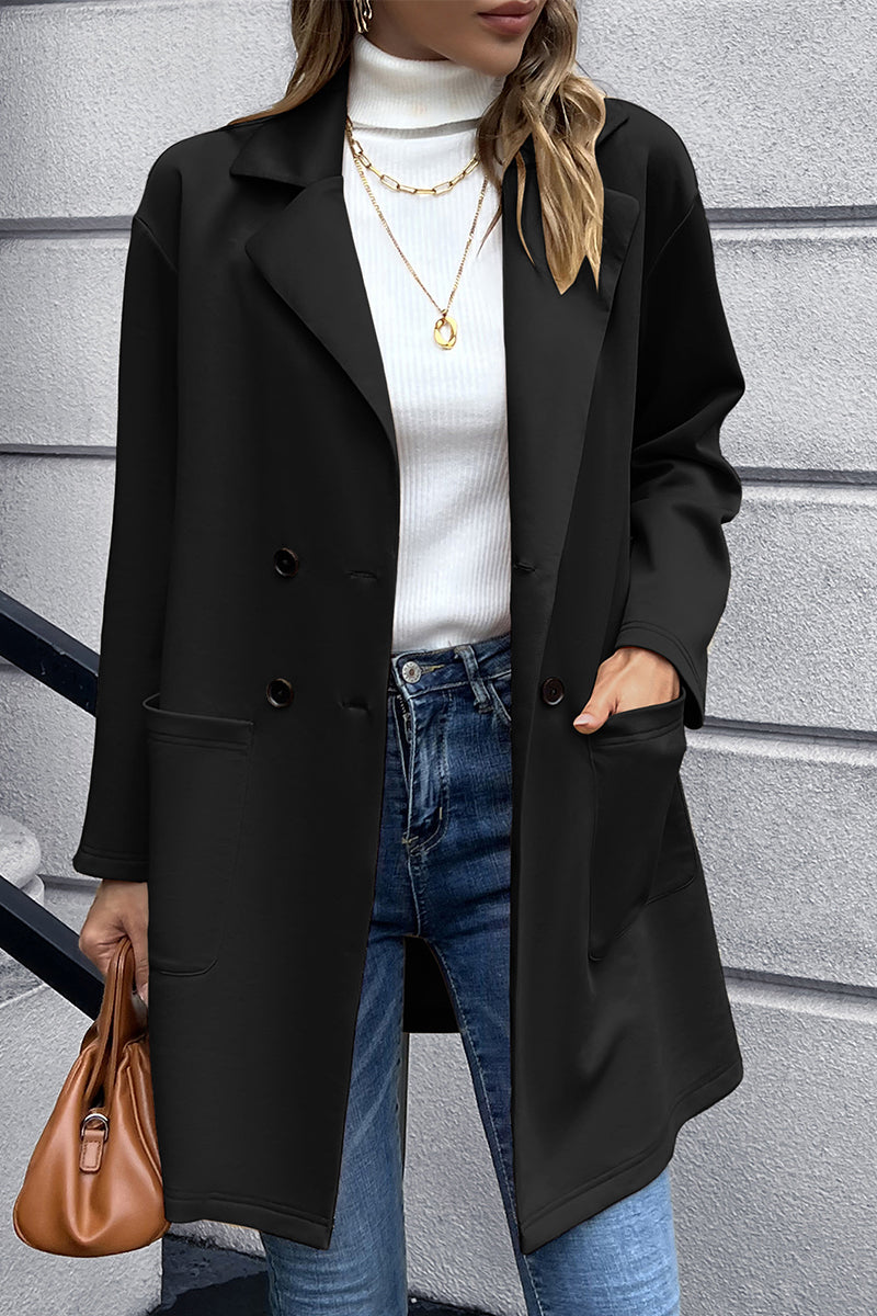 She Wears Glory “Seated in Authority” Double-Breasted Lapel Blazer - She Wears Glory Beverly Hills