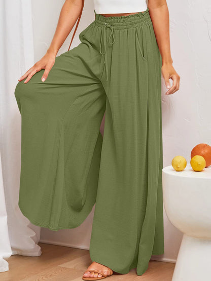 She Wears Glory™ “Grace in Motion” Wide Leg Pants with Pockets - She Wears Glory Beverly Hills