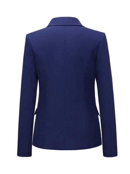 She Wears Glory “Established in Grace” Lapel Collar Buttoned Blazer - She Wears Glory Beverly Hills