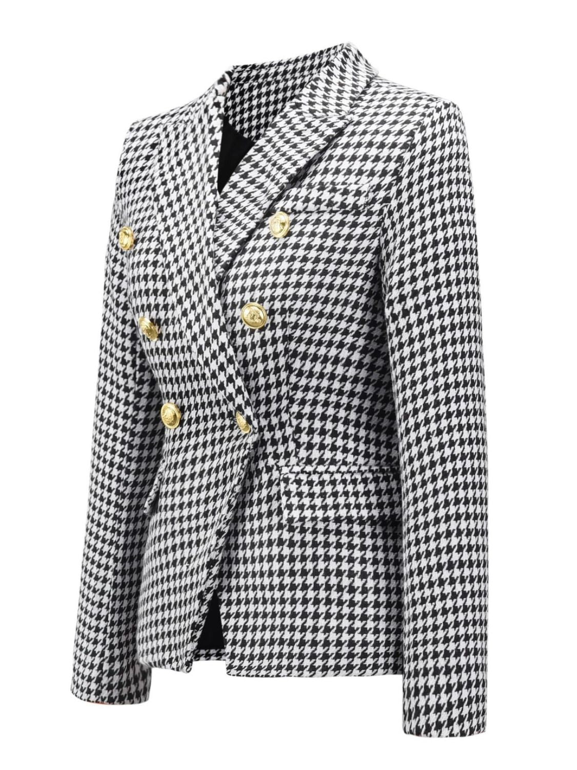 She Wears Glory “Established in Grace” Lapel Collar Buttoned Blazer - She Wears Glory Beverly Hills