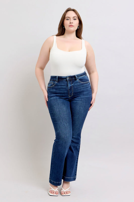 She Wears Glory™ “Covenant Confidence” High-Rise Flare Jeans with Pockets - She Wears Glory Beverly Hills