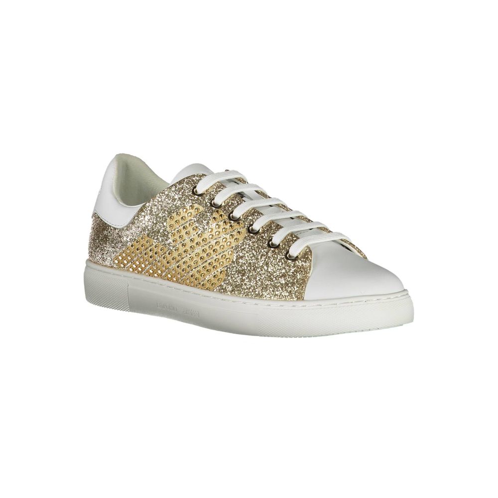 Emporio Armani Gold Polyester Women Sneaker