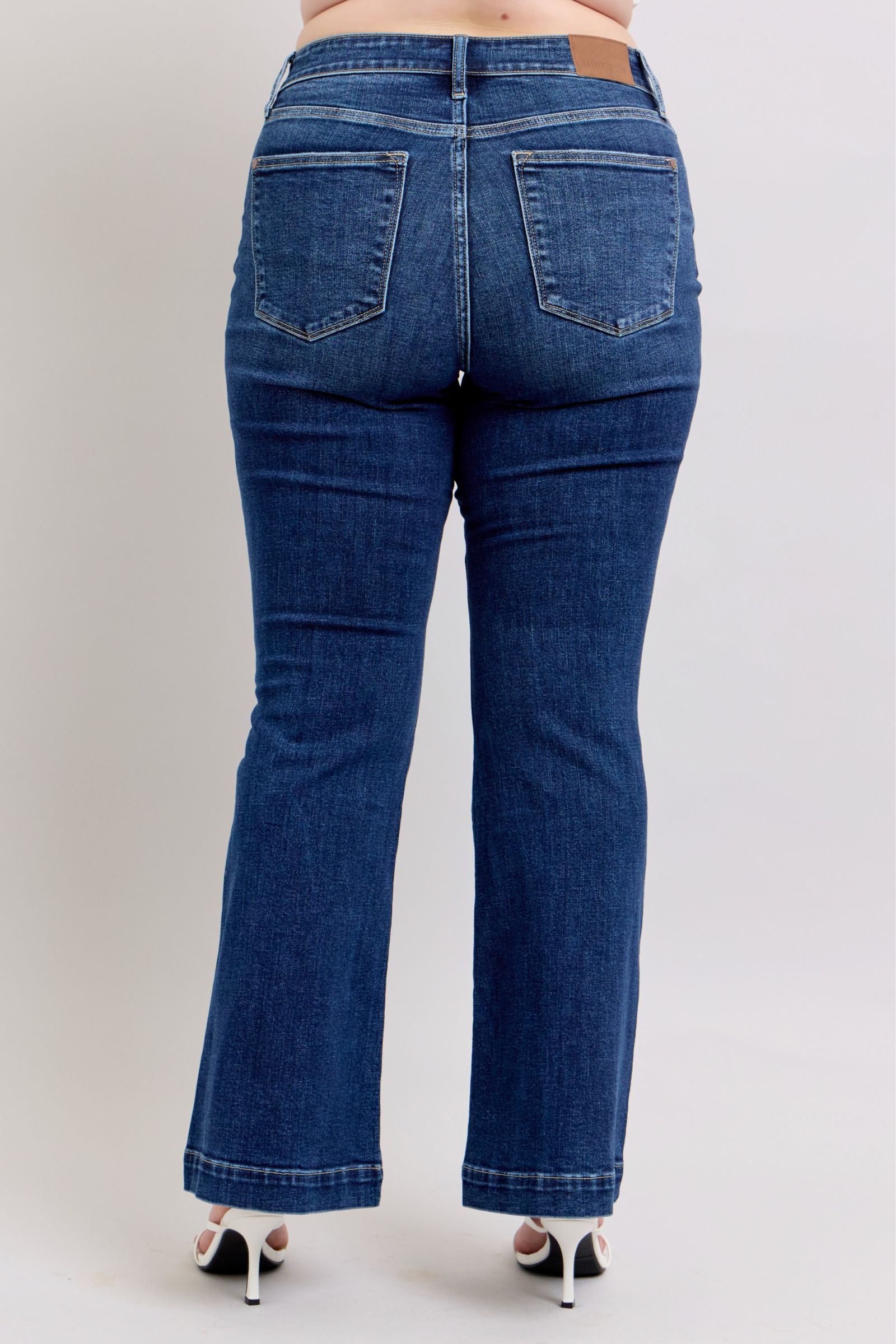 She Wears Glory™ “Covenant Confidence” High-Rise Flare Jeans with Pockets - She Wears Glory Beverly Hills