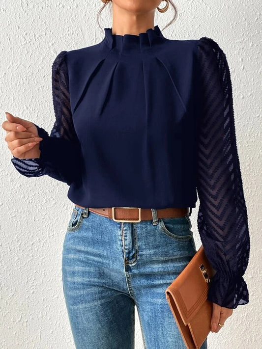 She Wears Glory™ — Crowned in Grace Flounce Sleeve Blouse - She Wears Glory Beverly Hills