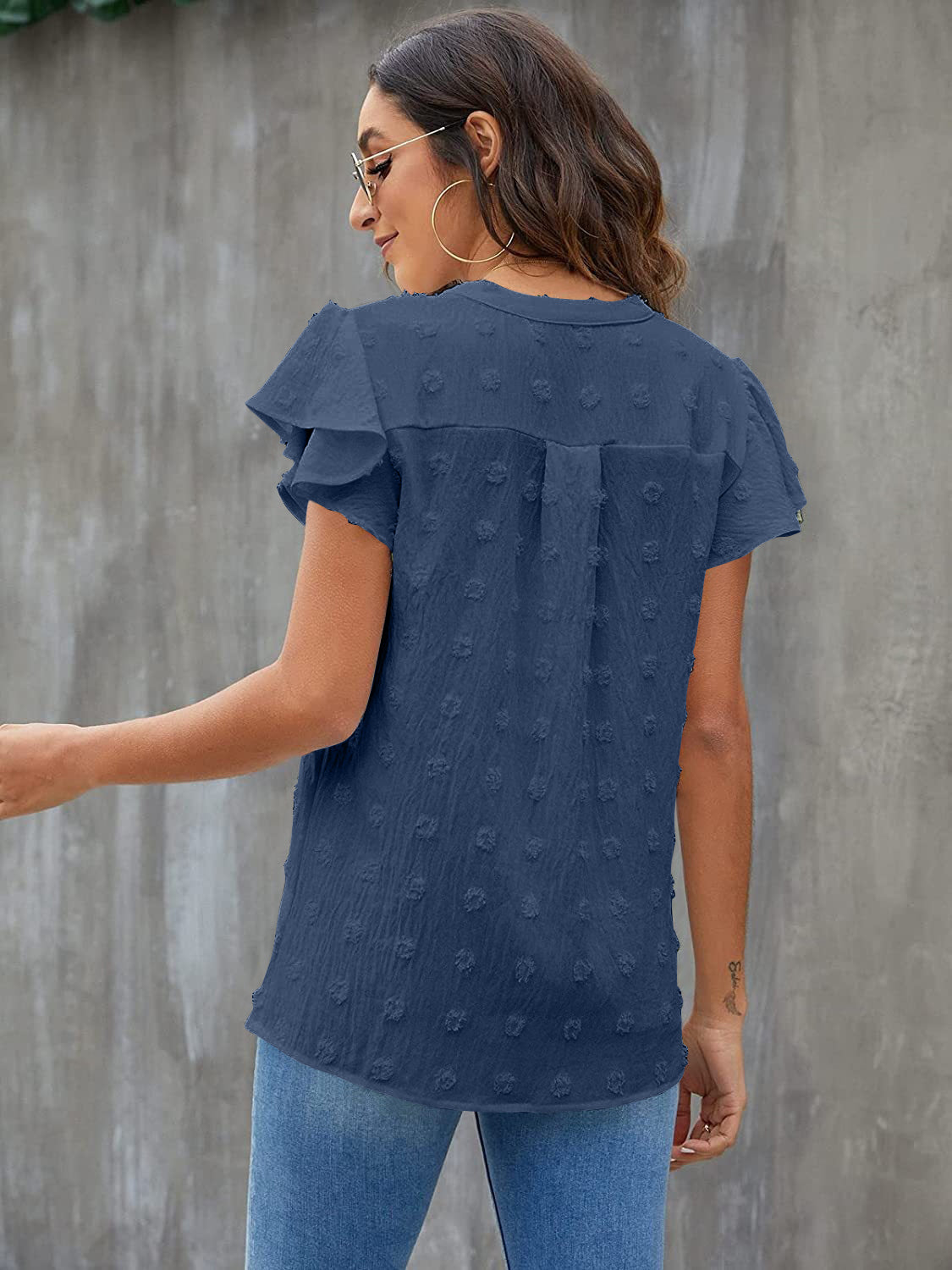 She Wears Glory™ — Anointed in Whispers Swiss Dot Blouse - She Wears Glory Beverly Hills