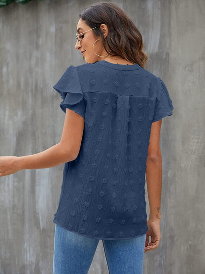 She Wears Glory™ — Anointed in Whispers Swiss Dot Blouse - She Wears Glory Beverly Hills