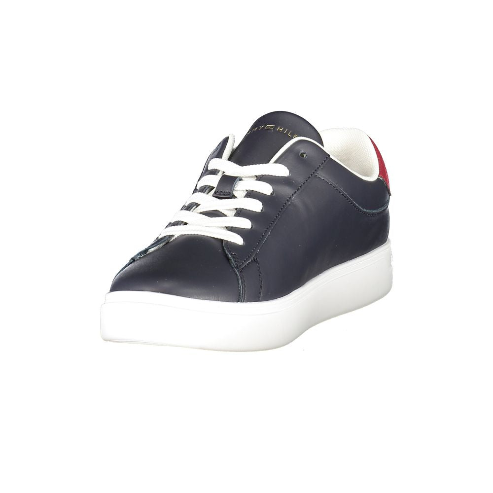 Tommy Hilfiger Blue Leather Women Sneaker