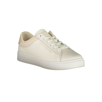 Tommy Hilfiger Beige Leather Women Sneaker
