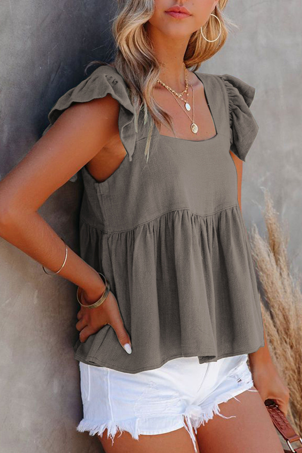 She Wears Glory™ — Crowned in Grace Ruffle Blouse - She Wears Glory Beverly Hills