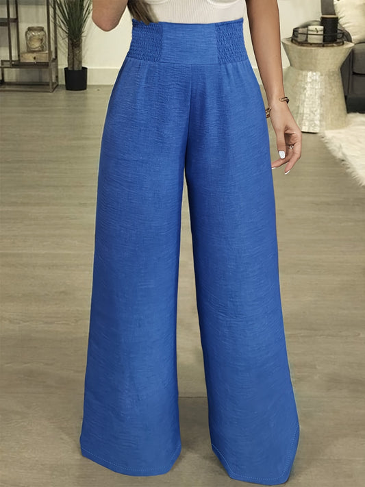 She Wears Glory™ “Whispered Grace” Plus Size High Waist Wide Leg Pants - She Wears Glory Beverly Hills