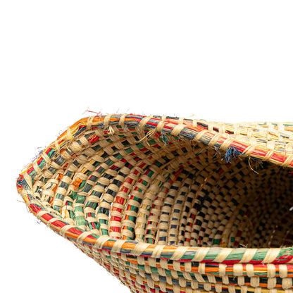 Prada Vitello Trimmed Raffia Paglia Basket Bag