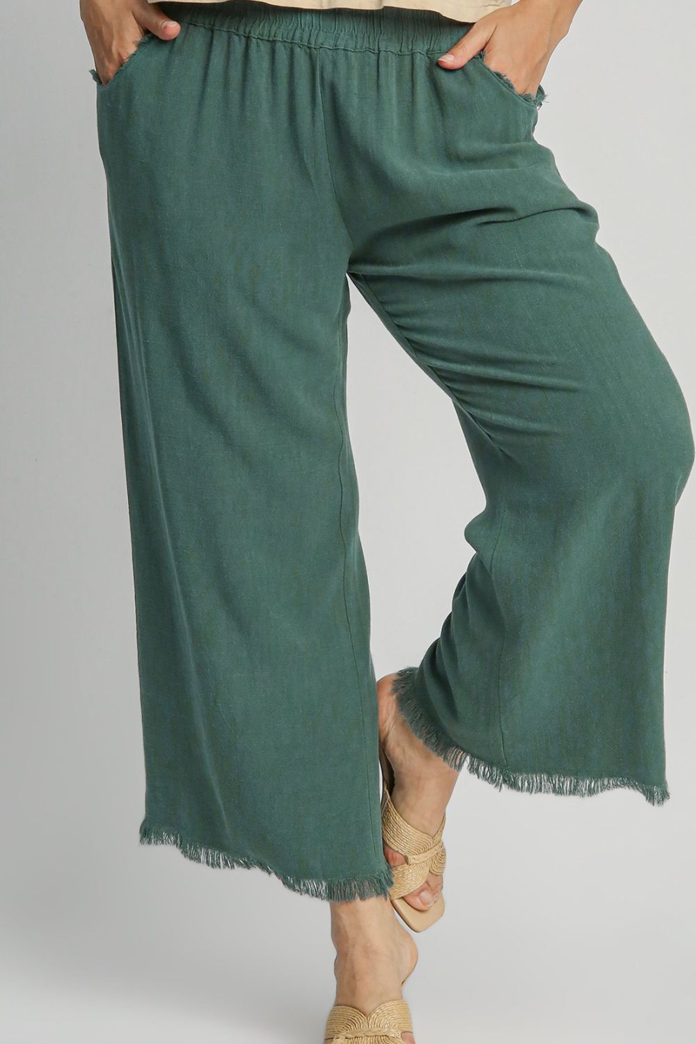 She Wears Glory™ “Grace in Motion” Linen Blend Wide-Leg Pants - She Wears Glory Beverly Hills