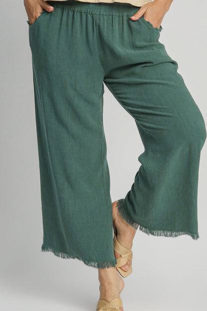 She Wears Glory™ “Grace in Motion” Linen Blend Wide-Leg Pants - She Wears Glory Beverly Hills
