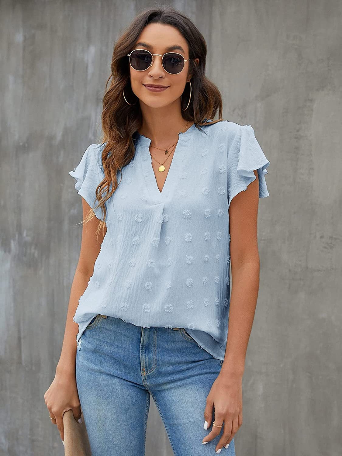She Wears Glory™ — Anointed in Whispers Swiss Dot Blouse - She Wears Glory Beverly Hills
